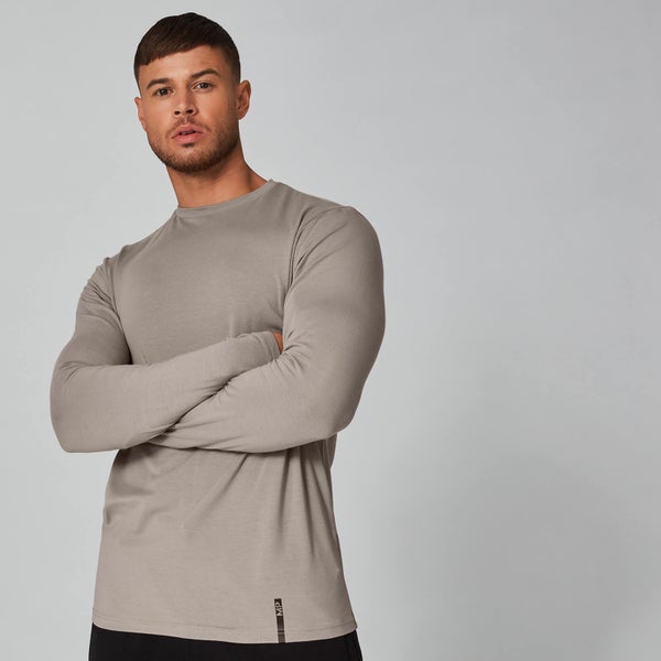 Myprotein Luxe Classic Long Sleeve Crew T-Shirt - Quarry - XS