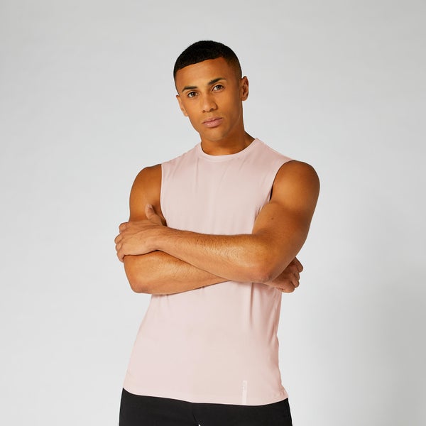Luxe Classic Mouwloos T-Shirt - Light Pink