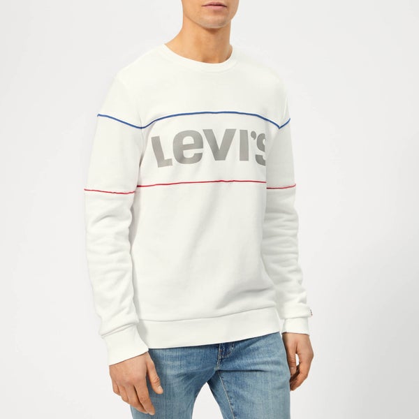 Levi's Men's Reflective Crew Sweatshirt - White Reflective