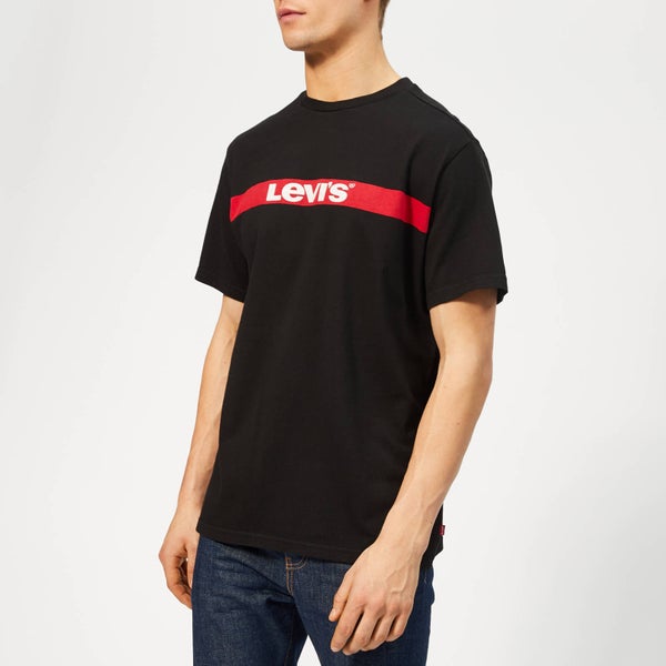 Levi's Men's Oversized Tape Logo Graphic T-Shirt - Black