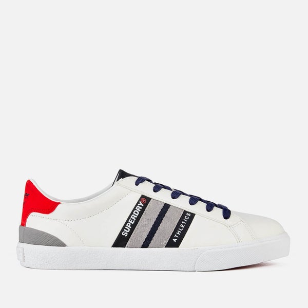 Superdry Men's Vintage Court Trainers - Optic White/Dark Navy/State Red