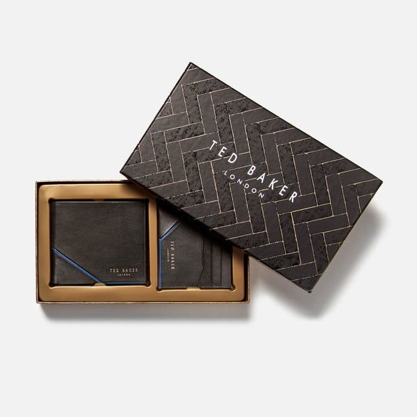 Ted Baker Men's Foals Wallet and Card Holder Gift Set - Black