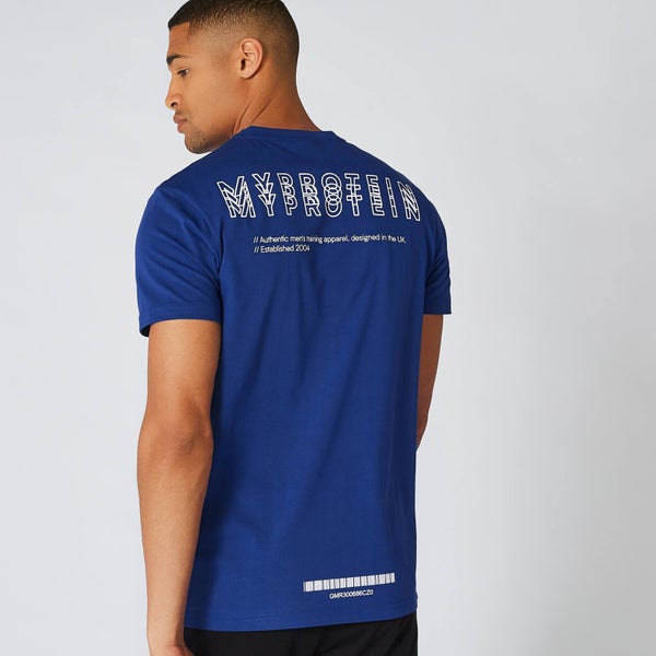 Myprotein Crew Neck Triple Graphic T-Shirt - Marine