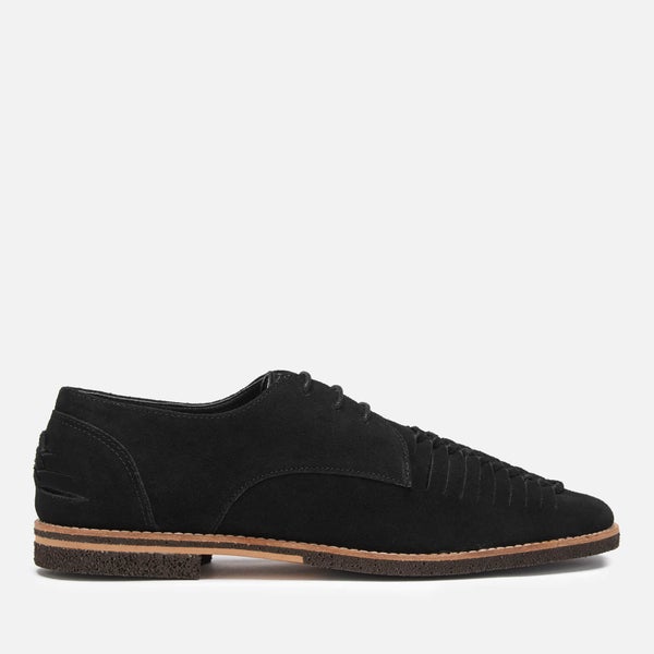 Hudson London Men's Chatra Woven Suede Derby Shoes - Black