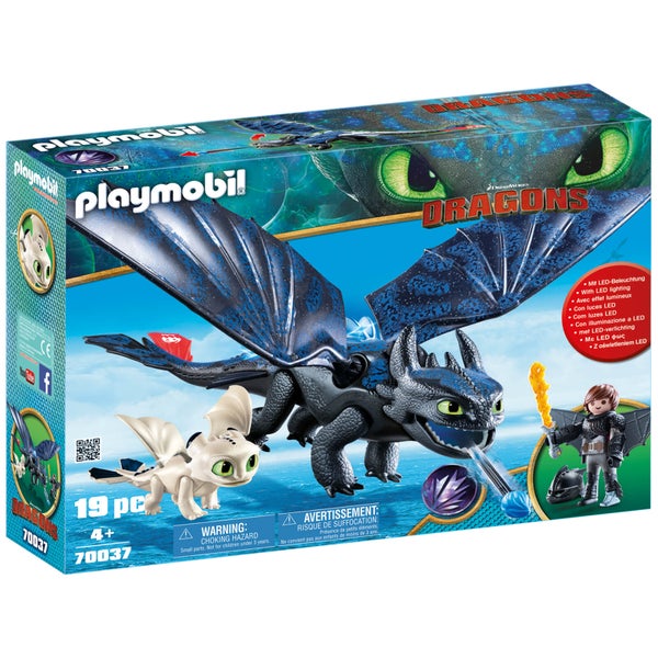 Playmobil DreamWorks Dragons Krokmou et Harold avec un bébé dragon (70037)