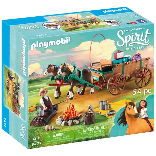Playmobil DreamWorks Spirit Lucky's Dad and Wagon (9477)