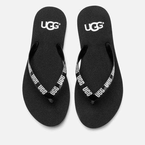 UGG Women's Simi Graphic Flip Flops - Black