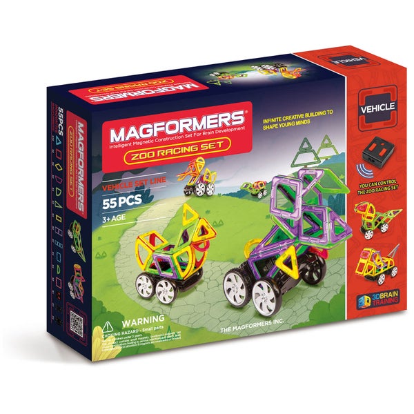 Magformers Zoo Racing Set - 55 Pieces