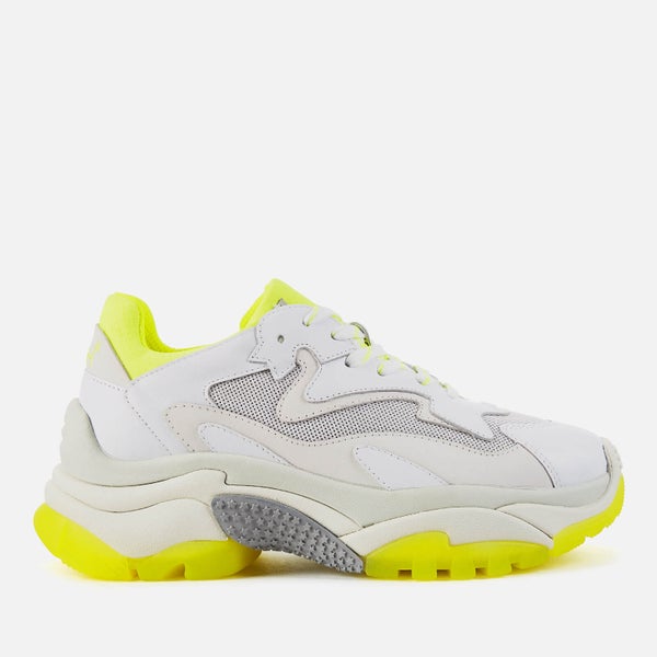 Ash Women's Addict Chunky Runner Style Trainers - White/Fluo Yellow