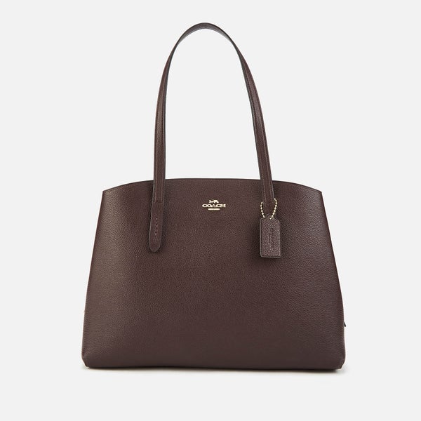 Coach Women's Polished Pebble Leather Charlie 40 Holdall - Oxblood