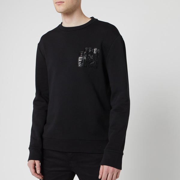 Versace Collection Men's Logo Sweatshirt - Black/Paint