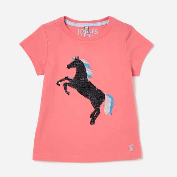 Joules Girls' Astra Jersey T-Shirt - Pink Unicorns