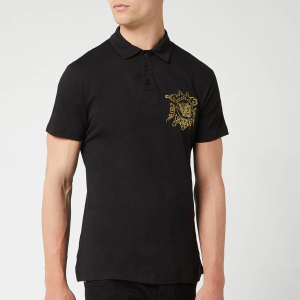 Versace Jeans Men's Logo Polo Shirt - Black
