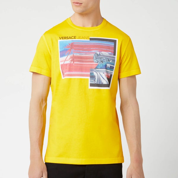 Versace Jeans Men's Printed T-Shirt - Yellow