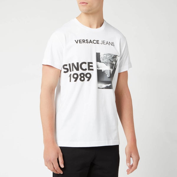 Versace Jeans Men's Printed Crew T-Shirt - White