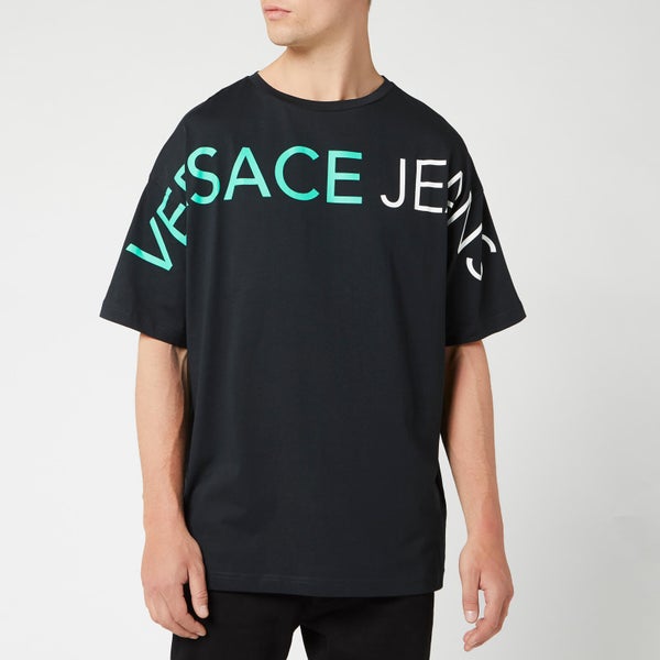 Versace Jeans Men's Script Logo T-Shirt - Black