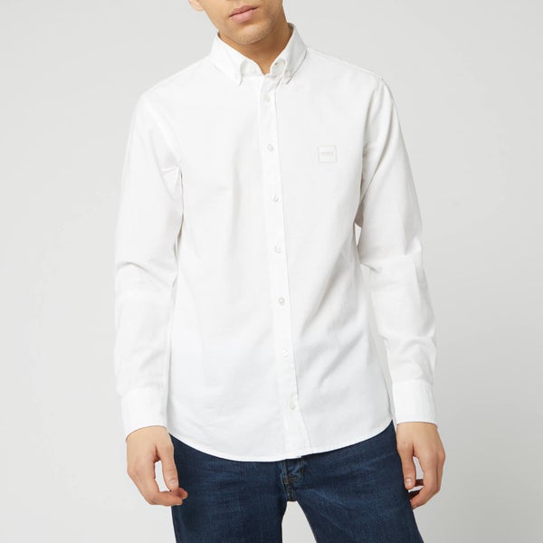 BOSS Men's Mabsoot Long Sleeved Shirt - White