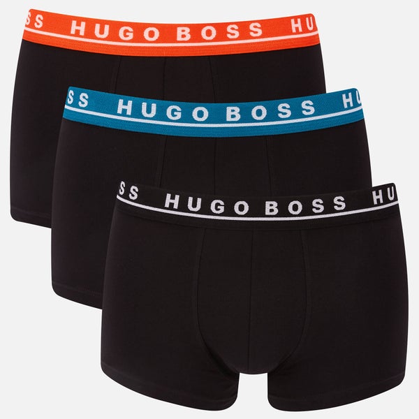 BOSS Hugo Boss Men's 3 Pack Trunk Boxer Shorts - Black/Multi Band