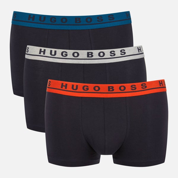 BOSS Hugo Boss Men's 3 Pack Trunk Boxer Shorts - Navy/Multi Band
