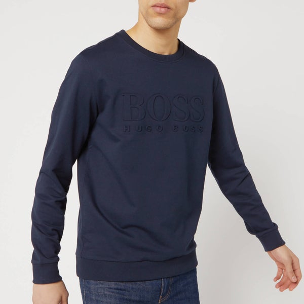 BOSS Hugo Boss Men's Embossed Logo Sweatshirt - Navy