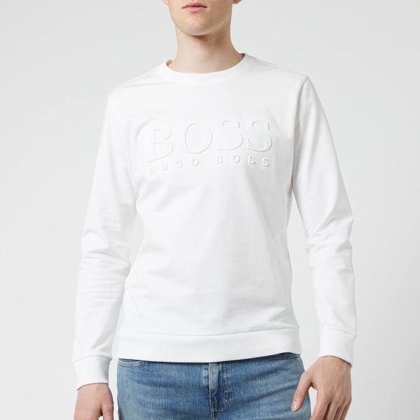BOSS Hugo Boss Men's Embossed Logo Sweatshirt - White