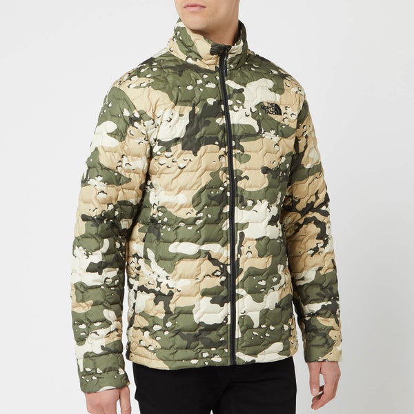 The North Face Men's Thermoball Jacket - Peyote Beige Woodchip Camp Print