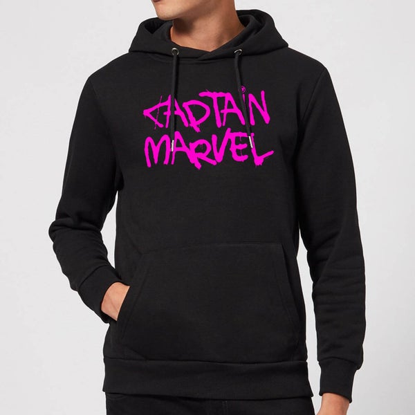 Captain Marvel Spray Text hoodie - Zwart