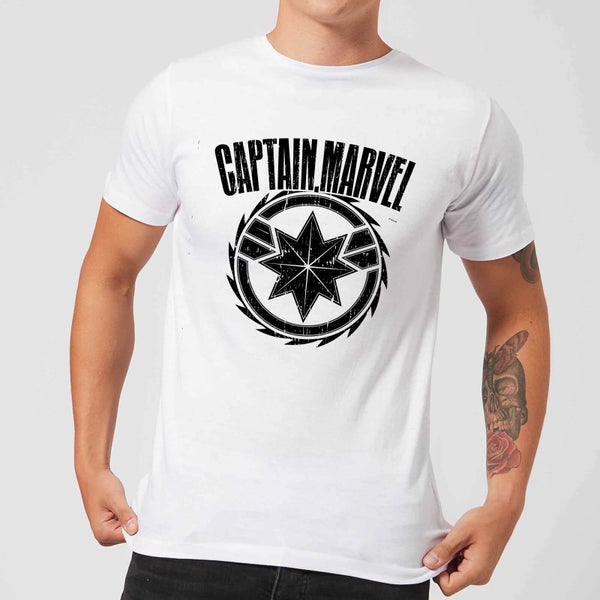 Captain Marvel Logo Men's T-Shirt - White