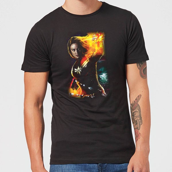 Captain Marvel Galactic Shine Men's T-Shirt - Black