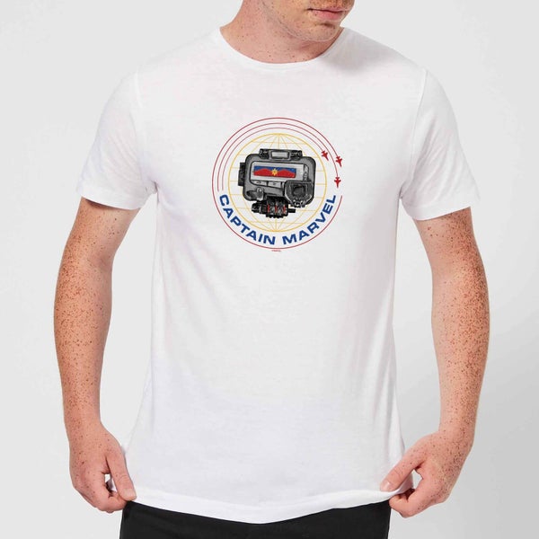 Captain Marvel Pager Men's T-Shirt - White