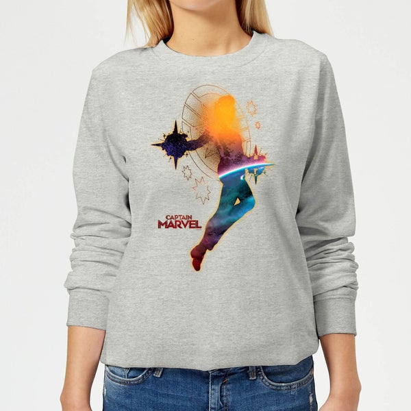 Captain Marvel Nebula Flight Women's Sweatshirt - Grey