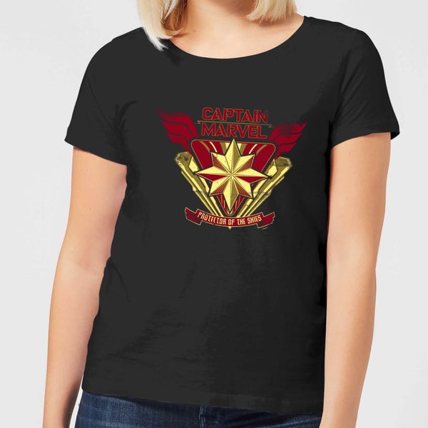 Captain Marvel Protector Of The Skies Damen T-Shirt - Schwarz