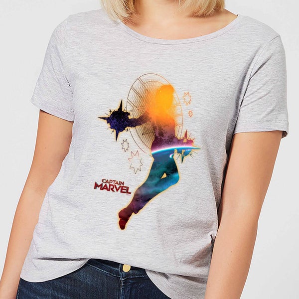 Captain Marvel Nebula Flight Women's T-Shirt - Grey