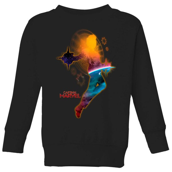 Captain Marvel Nebula Flight Kids' Sweatshirt - Black