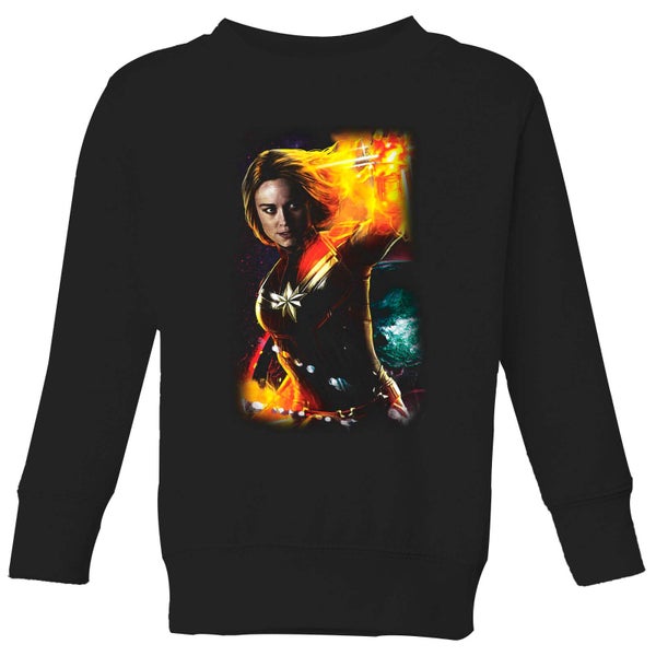 Captain Marvel Galactic Shine Kids' Sweatshirt - Black