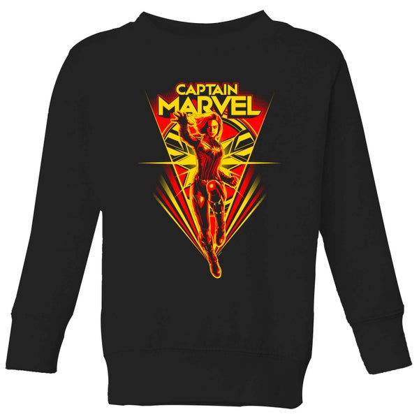 Captain Marvel Freefall Kids' Sweatshirt - Black