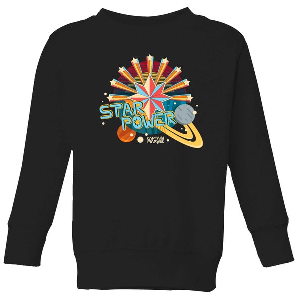 Captain Marvel Star Power Kids' Sweatshirt - Black