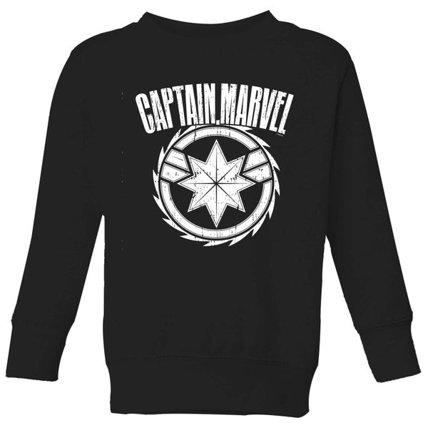 Captain Marvel Logo kindertrui - Zwart