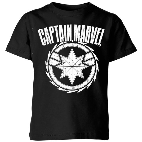 Captain Marvel Logo kinder t-shirt - Zwart