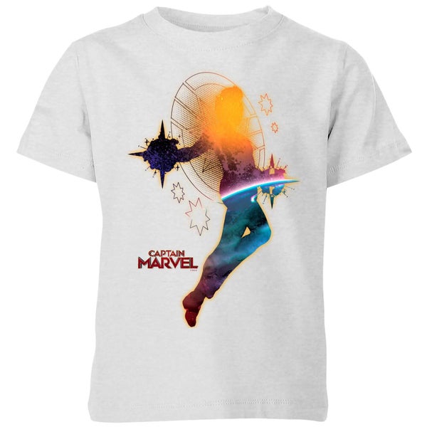Captain Marvel Nebula Flight Kids' T-Shirt - Grey