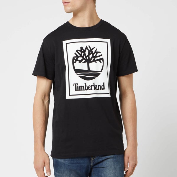 Timberland Men's Stack Logo T-Shirt - Black