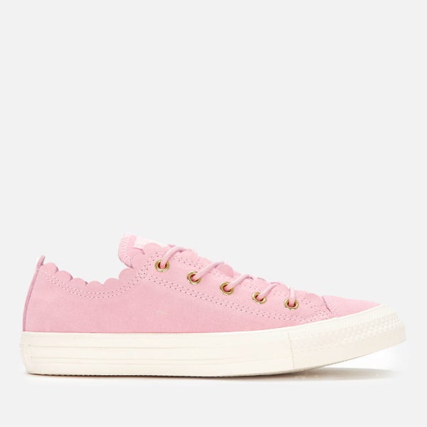 Converse Women's Chuck Taylor All Star Scalloped Edge Ox Trainers - Pink Foam/Gold/Egret