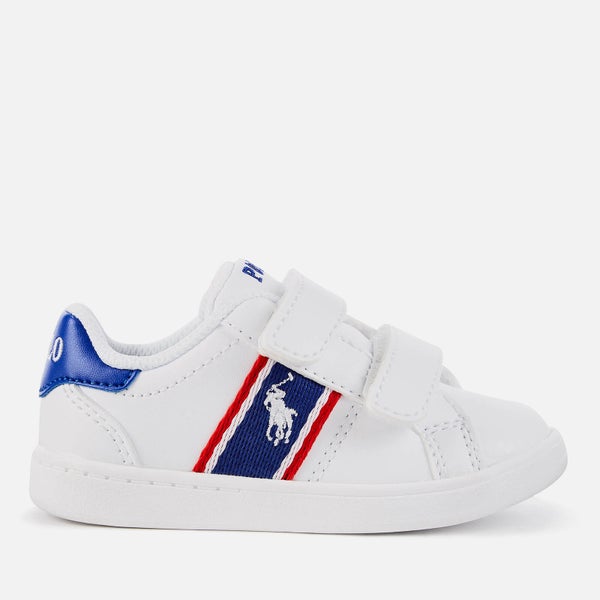 Polo Ralph Lauren Toddlers' Quigley Ez Velcro Trainers - White/Royal Red/White PP