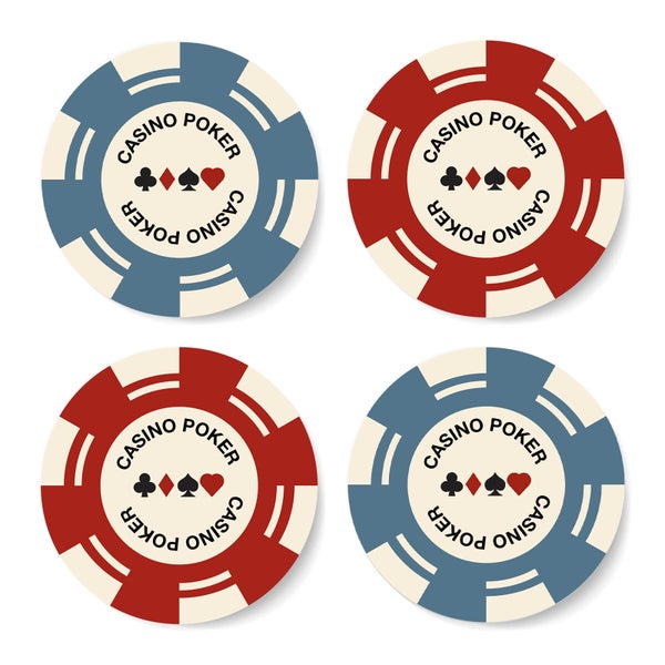 Poker Chips Coaster Set