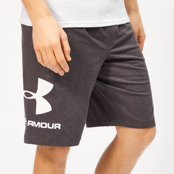 Under Armour Men's Sportstyle Cotton Graphic Shorts - Charcoal Medium Heather