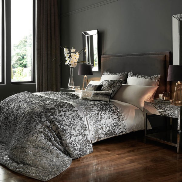Kylie Minogue Angelina Quilt Duvet Cover - Silver