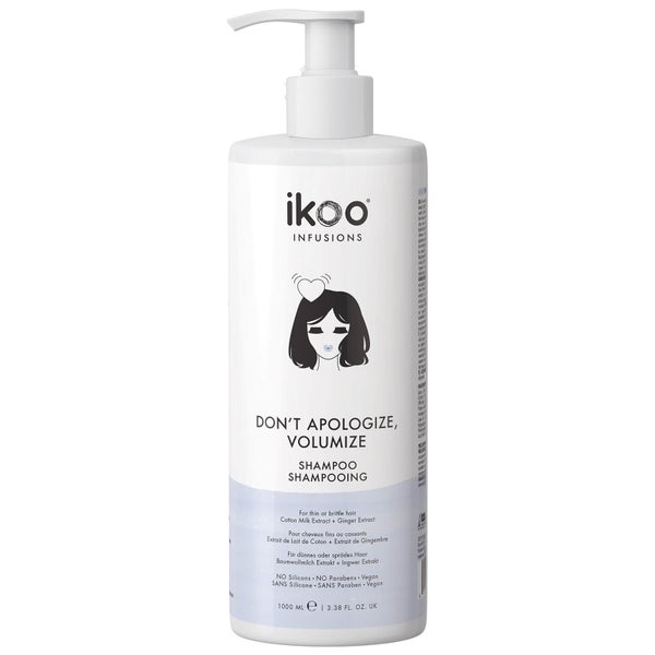 ikoo Shampoo - Don't Apologize, Volumize 1000ml (Worth $84)