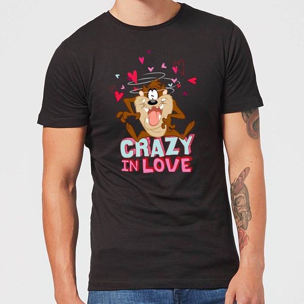 Looney Tunes Crazy In Love Taz Men's T-Shirt - Black