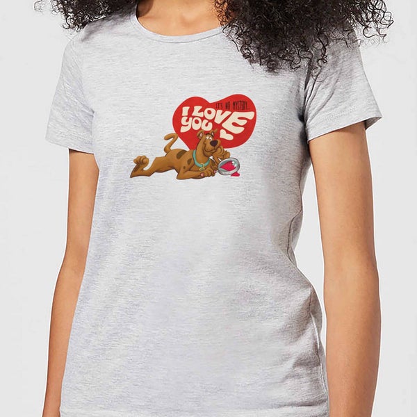 Scooby Doo It's No Mystery I Love You Women's T-Shirt - Grey