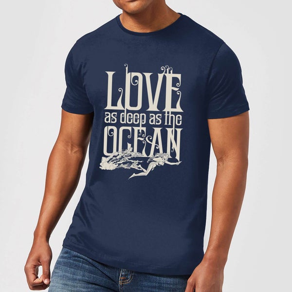Aquaman Love As Deep As The Ocean Men's T-Shirt - Navy